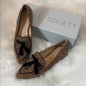 Cheetah print flats with tassels